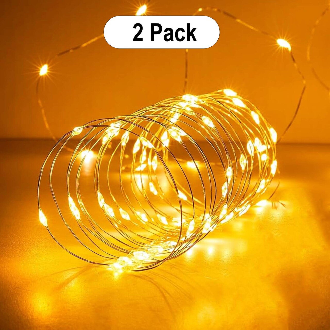 Solar Outdoor Fairy String Lights with 200 LEDs on Flexible Copper Wire